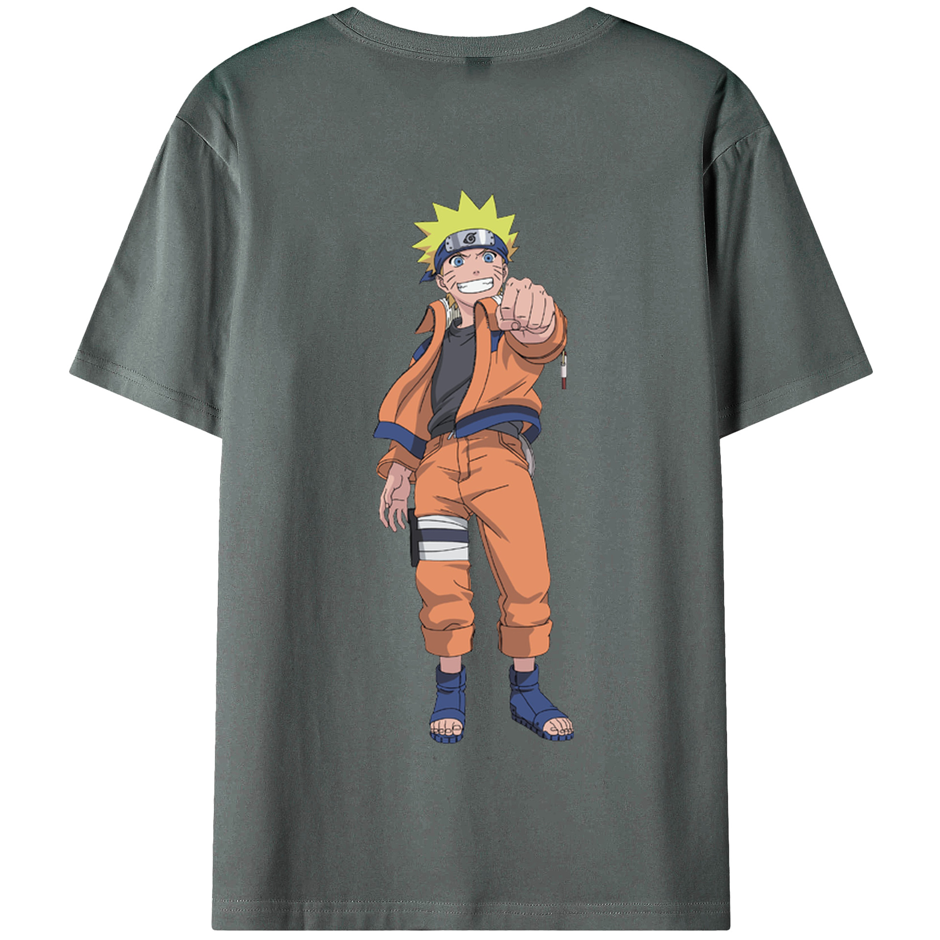 （画像用） NARUTO -ナルト- うずまき ナルト Uzumaki Naruto 綿100％半袖Tシャツ（背面プリント）